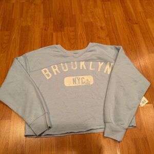 SO Light Blue V-Neck Sweatshirt
